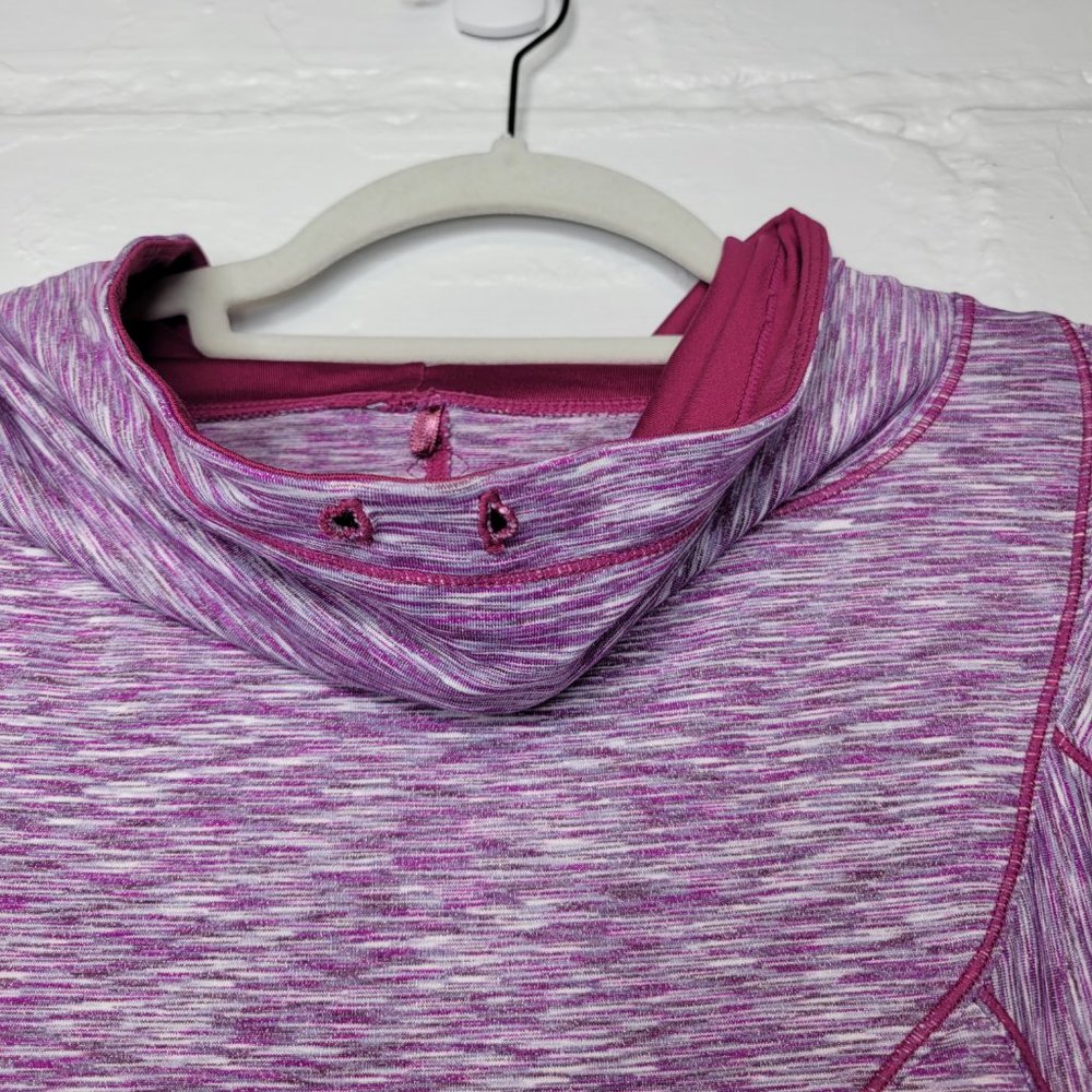 Prana Women's Large Pullover Cowl Neck Purple Space Dye - Picture 5 of 7
